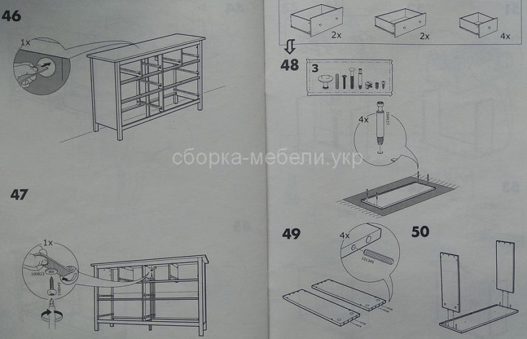 Схема сборки эва комод км 021