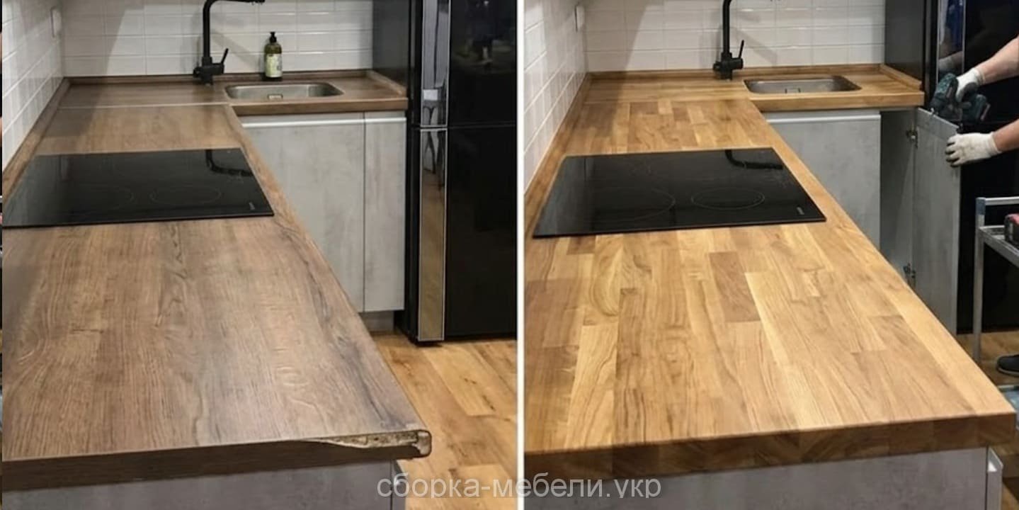 замена столешницы из дсп в кухне
